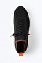Delta Black-Orange Knitwear & Genuine Leather Sneaker - 3
