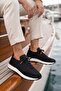 Delta Black-Orange Knitwear & Genuine Leather Sneaker - 6