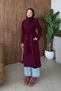 Mest Buckle Trench Coat Plum