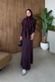 Meylin Shawl Detailed Dress Plum