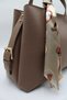 Women's Mink Large Size Inner Pocket Double Handle Scarf Detailed Useful Cross Strap Hand and Shoulder Bag - 6