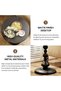 طاولة جانبية، طاولة جانبية مستديرة من الحديد المعدني، طاولة قهوة عتيقة غير لامعة، طاولة سرير جانبية صغيرة - 3