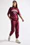 Jogger Fit Burgundy Women's Sweatpants F9622Ax/Br115 - 2