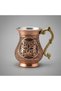 Heavy Hand-Embroidered Copper Cup 300 ml Soft Drink Cup Copper Color Kc-00007-1 Piece - 4