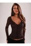 Women's Minimalist French Style Long Sleeve Flounce Blouse