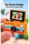 Mini Flip Digital Camera with Flip Screen, HD Photo & Video Camera, Portable Keychain Camera, Rechargeable Compact Camera with Memory Card Support for Kids, Travel & Everyday Photography - 2