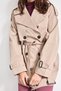 Water-Repellent Regular Fit Tuxedo Collar Double-Breasted Twill Trench Coat H1616AX26AU - 4