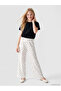 Bowknot Printed Wide Leg Girls' Sweatpants