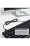 لوحة مفاتيح USB باللغتين العربية والإنجليزية بحجم كامل للكمبيوتر/المكتب/الحاسوب الشخصي/اللابتوب/السطح/للأجهزة الذكية - 4