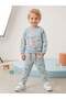 Baby Boy Dog Patterned Mint Tracksuit Set