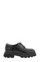 Black Croco High Sole Lace-Up Women's Loafer Shoes (053 2608858)