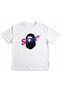 Girls' and Boys' Bape Pink Thunderfront Printed 100% Cotton Organic T-Shirt