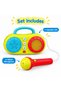Kids Karaoke Microphone Toy with Portable Music Player, 5 Songs, 6 Rhythm Melodies, Recording & Playback, LED Lights, Handheld Singing Music Toy for Kids Ages 2+ - 5