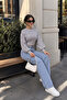 Striped balloon sleeve blouse - 3