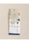 Brunch Muslin Drying Cloth - White/Navy Blue - 3