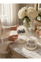 Bride to Be White Feathered Silver Detailed Pearl Crown and Bracelet Set Bachelorette Party Accessory - 4