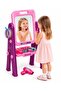 3-in-1 Kids Vanity Mirror & Drawing Board Playset with Reversible Art Board, Beauty Accessories & Ring Toss Game – Pretend Makeup Dressing Table, Creative Doodle Activity Toy for Ages 3+ - 2
