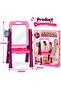 3-in-1 Kids Vanity Mirror & Drawing Board Playset with Reversible Art Board, Beauty Accessories & Ring Toss Game – Pretend Makeup Dressing Table, Creative Doodle Activity Toy for Ages 3+ - 6