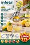 Steel Metal Lemon Fruit Juicer Handle Press Model 7 cm Bowl 21.5 cm Handle