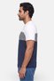 Men Crew Neck Short Sleeve Colorblock T-Shirt, Multicolor - 3