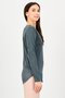 Women Loose Fit Long Sleeve Training Top, Charcoal - 4