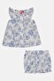 Toddlers Girl 2 Pcs Floral Print Top And Bottom Set, Multicolor - 2