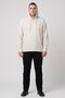 Men Regular Fit Plain Long Sleeve Hoodie, Beige - 2
