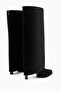 Petra Black Suede Women's Boots with Removable Heel Detail - 6