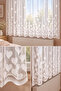 Heart Patterned Knitted Tulle Girls' Room White Medium Pleated Honeycomb Top Children's Room with Cornice Special Size - 3