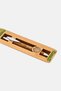 Wooded Retractable Pen Cork Black Ink, Brown - 3