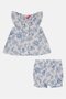 Toddlers Girl 2 Pcs Floral Print Dress And Shorts Set, Multicolor - 2