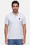 Men Regular Fit Brand Logo Short Sleeve Polo Shirt, Light Blue