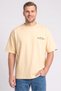 Men Crew Neck Short Sleeve Embroidered Logo T-Shirt, Beige