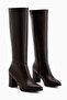 Tatum Brown Pointed Toe Mid-Heel Boots - 3