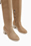 Roxie Mink Suede Stretch Long Women's Boots - 4