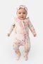 Toddlers Girl 2Pcs Floral Print Bodysuits With Headband, Multicolor