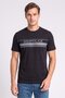 Men Crew Neck Short Sleeve Graphic Print T-Shirt, Black