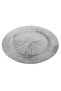 Round Decorative Silver Plastic Plate with Pattern Ø33cm - 2