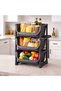 Stackable Anthracite Plastic Basket 49x36x25cm - 2