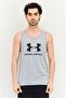 Men Loose Fit Sleeveless Training Vests, Grey