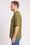 Men Crew Neck Short Sleeve Brand Logo T-Shirt, Olive - 3