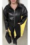 Women's Special Design Premium Knitted Patterned Biker Leather Jacket - 8