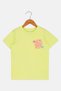 Kids Girl Crew Neck Short Sleeve Graphic Print T-Shirt, Lime - 2