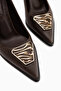 Danya Genuine Leather Brown Buckle Women's Heeled Shoes - 4