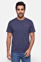 Men Crew Neck Short Sleeve Brand Logo T-Shirt, Navy Blue