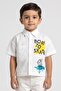 Toddlers Boy Graphic Print Short Sleeve Shirt, White