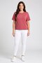 Women Sportswear Fit Short Sleeve Outdoor T-Shirt, Dusty Pink - 2