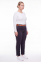Women's Black Winter High Waist Belted Pocket Accessory Detailed Denim Trousers - 2