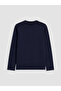 Ozmarka New Season Navy Blue Regular Fit New Year's Themed Men's Pajama Set - 8