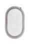 Luna Series Plush Textured Oval Mat 40X60 cm - Non-Slip Bathroom and Door Mat with Jute Edges